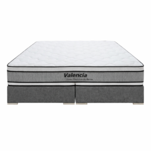 Colchón Valencia Espuma + Pillow Top con Box Baúl Fabela – Queen