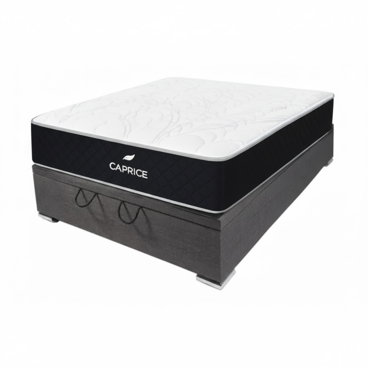 Colchón Caprice Espuma + Box Baúl Fabela - 2 Plazas