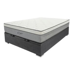 Colchón Roger Resortes Pocket + Pillow Firme Con Box Baul Fabela – 2 Plazas