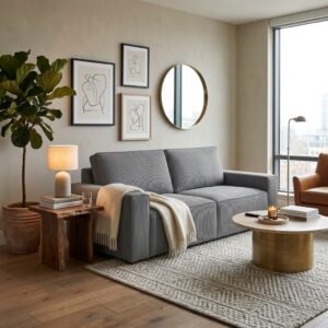 Sofa Moscú 3 Cuerpos 200cm – Gris Easy Clean