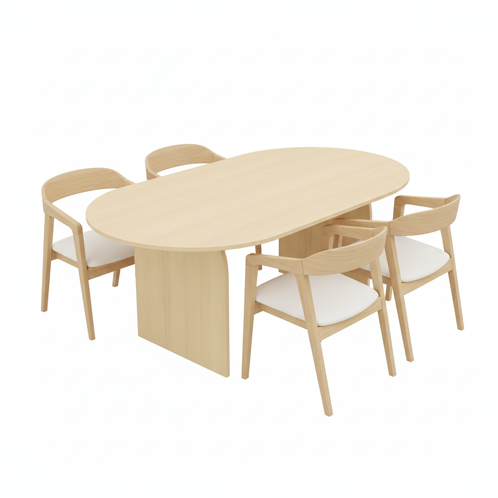 Juego de Comedor Mesa Arco 160cm + 4 Sillas ivy