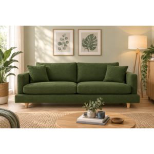 Sofa Dublin 3 Cuerpos (210 cm) EASY CLEAN – Verde opaco