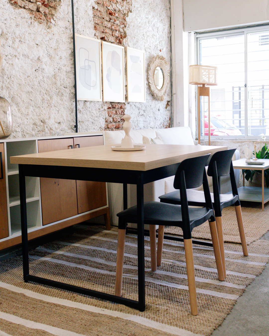 Juego de Comedor Mesa louvre olmo + 4 Silla Belloch Negra - Imagen 4