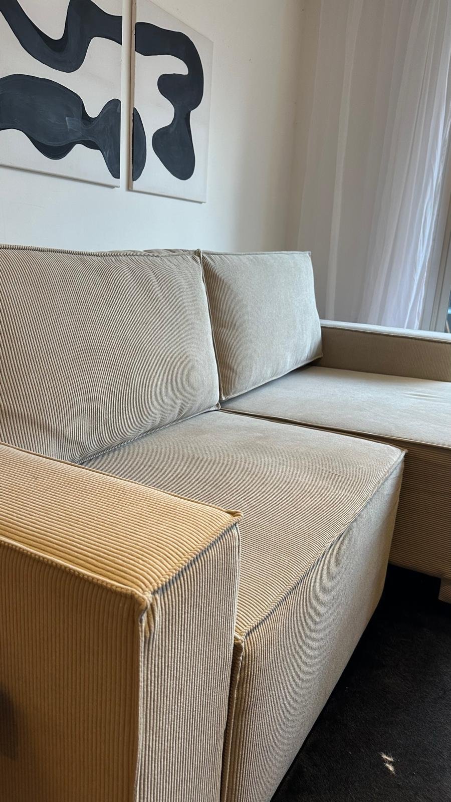 Sofá Retráctil España 3 Cuerpos (210cm) EASY CLEAN – Beige - Imagen 4