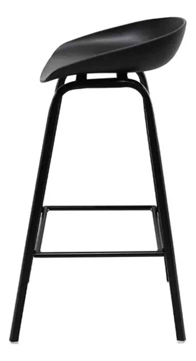 Butaca Taburete Barra Shell – Total Negra - Imagen 5