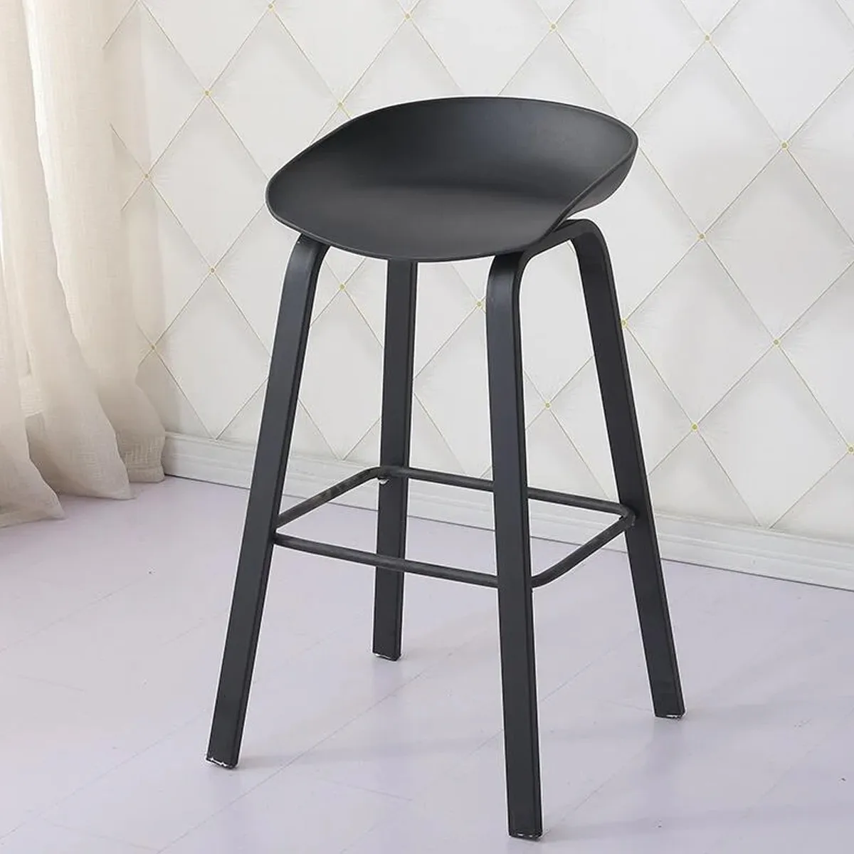 Butaca Taburete Barra Shell – Total Negra - Imagen 3