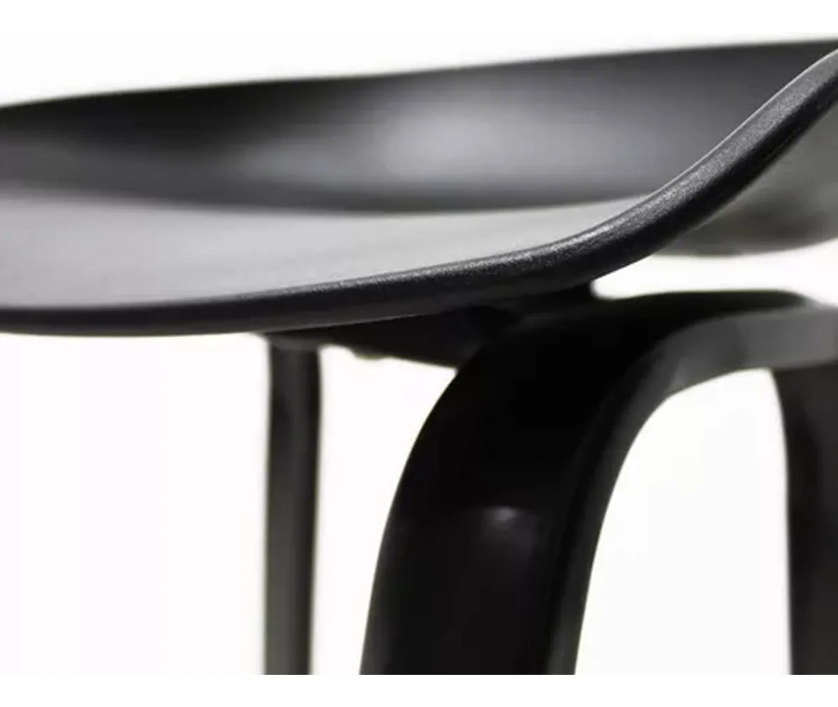 Butaca Taburete Barra Shell – Total Negra - Imagen 2