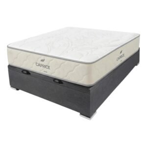 Colchón Espuma Alta Densidad Caprice  +Box Baúl Fabela – Queen