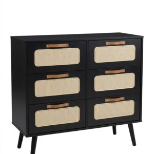 PREVENTA - Cómoda Personal Praga 6 cajones – Negro