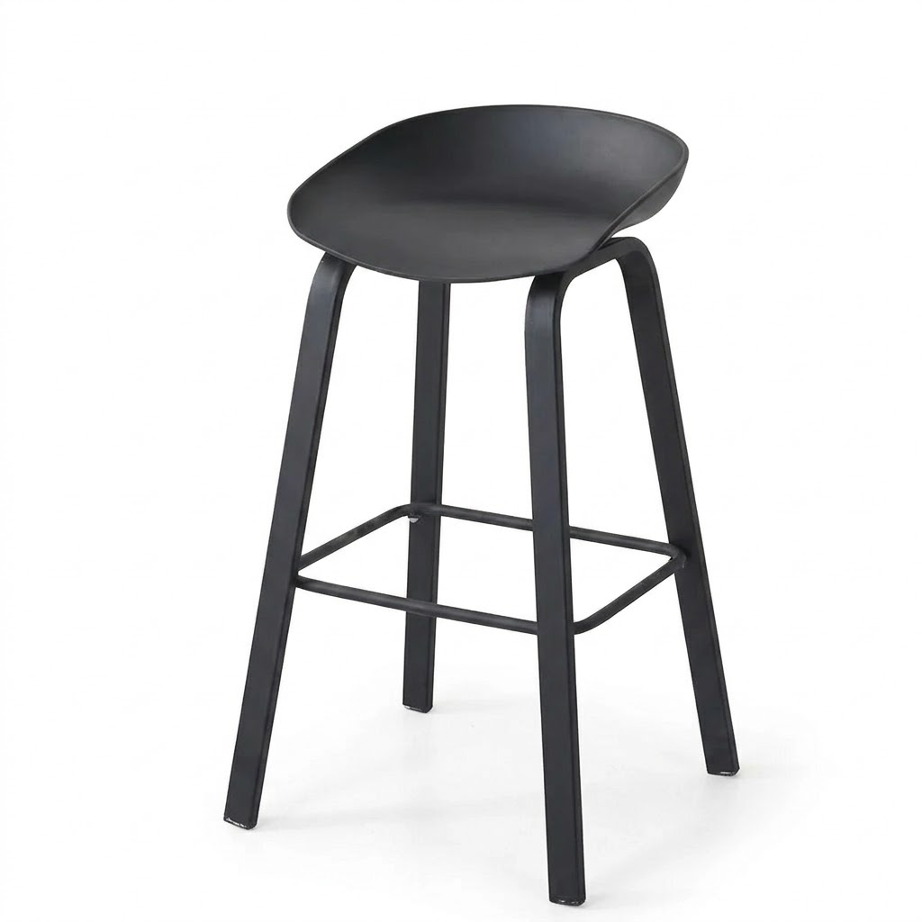 Butaca Taburete Barra Shell – Total Negra