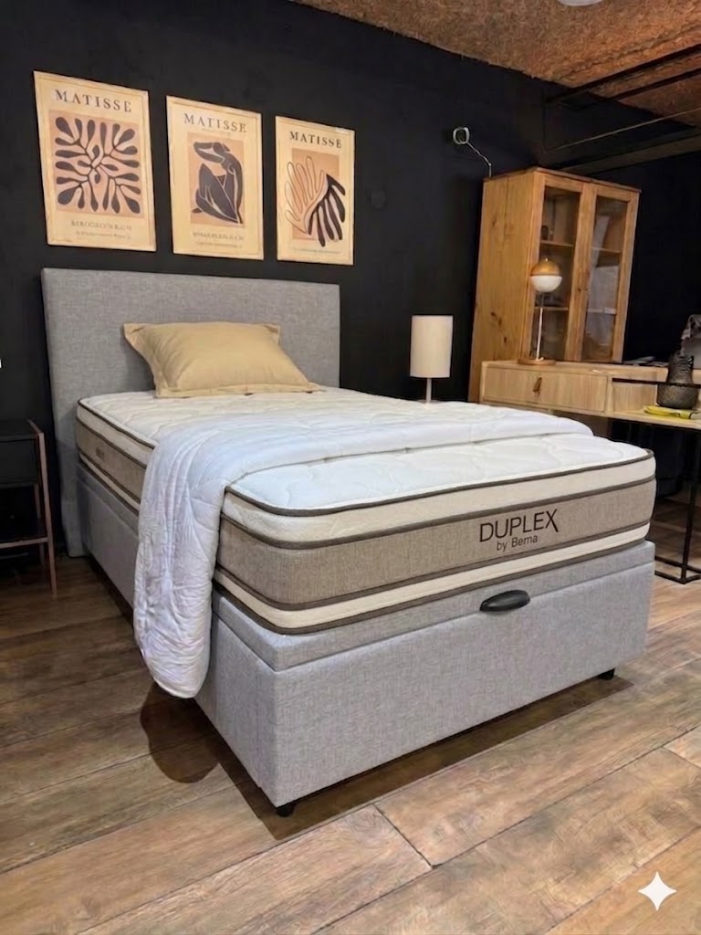 Colchón Duplex Espuma + Box Baúl Brisa Gris – 1 Plaza - Imagen 2