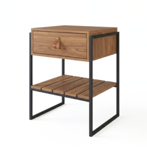 PREVENTA Mesa de Luz James (Olmo/Hierro Negro)