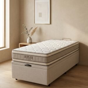 Colchón Duplex Espuma + Box Baúl Leggo Beige – 1 Plaza