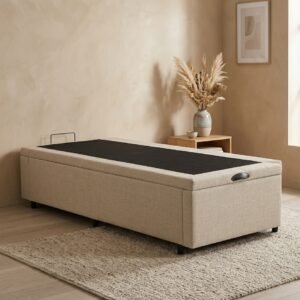 Box Baúl 1 Plazas – Leggo – Beige DESARMADO