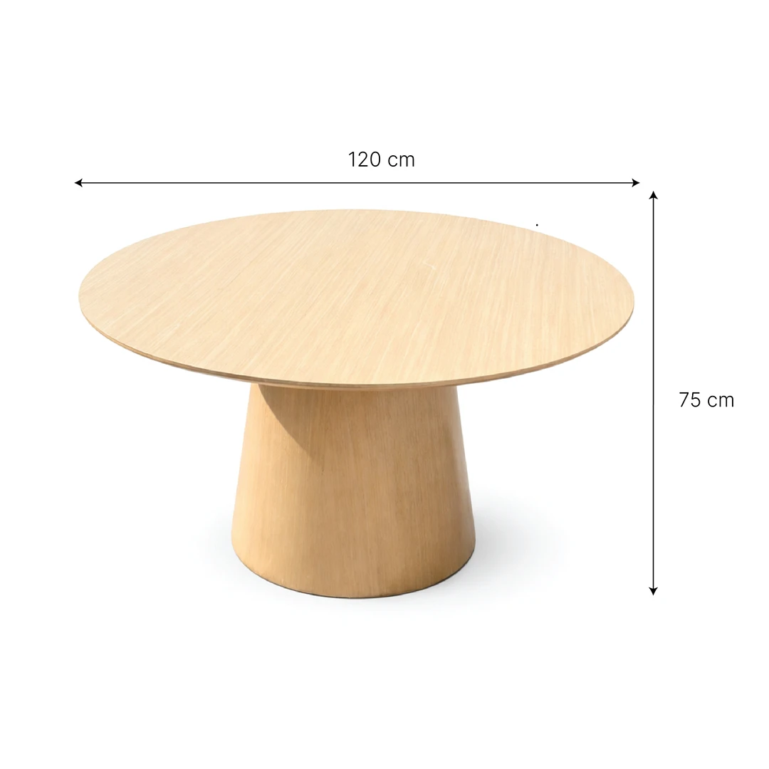 Mesa Redonda de Comedor 120 cm - Natura - Imagen 3