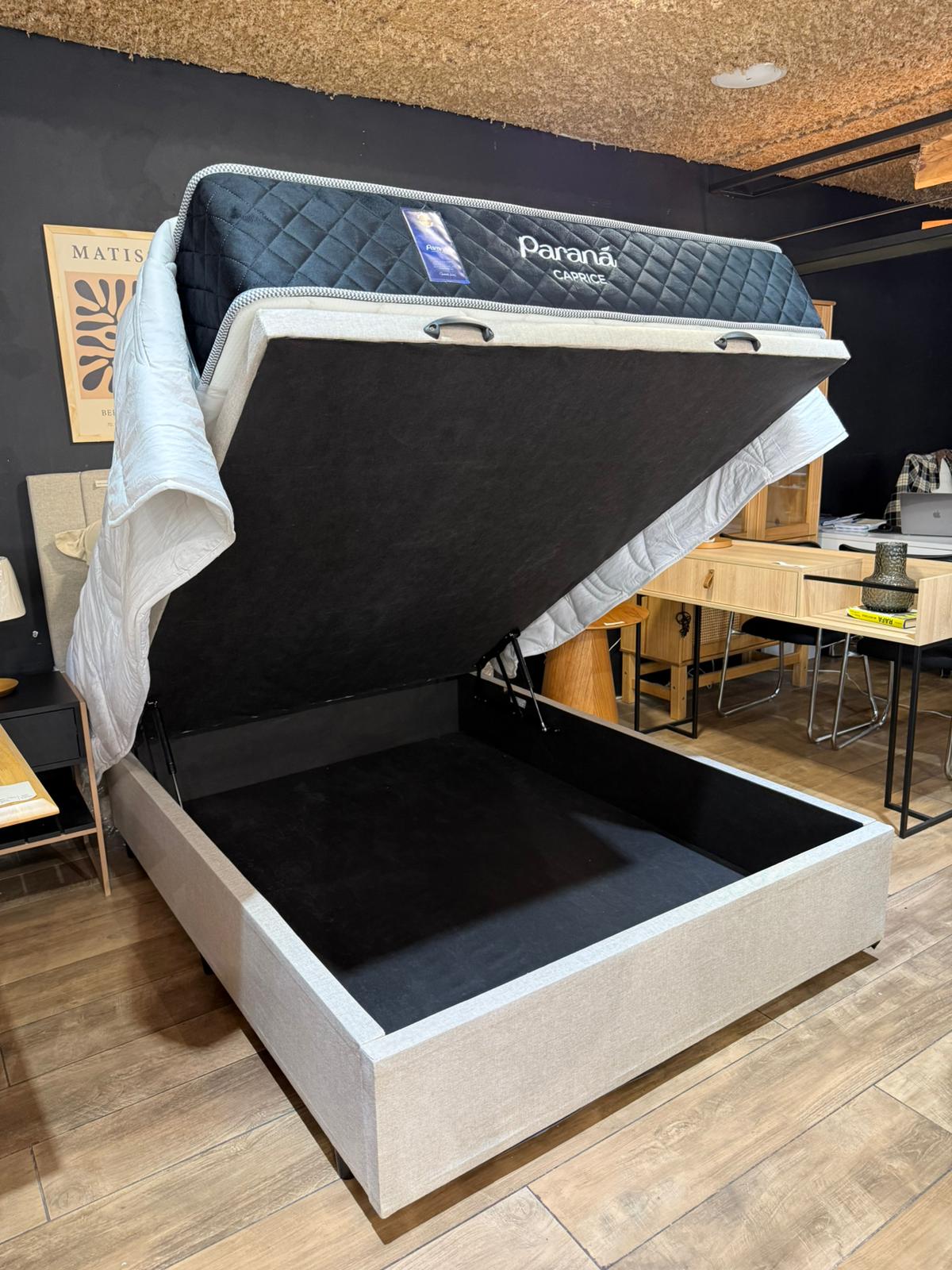 Colchón Confort Espuma + Box Baúl Brisa Beige – 2 Plazas - Imagen 3