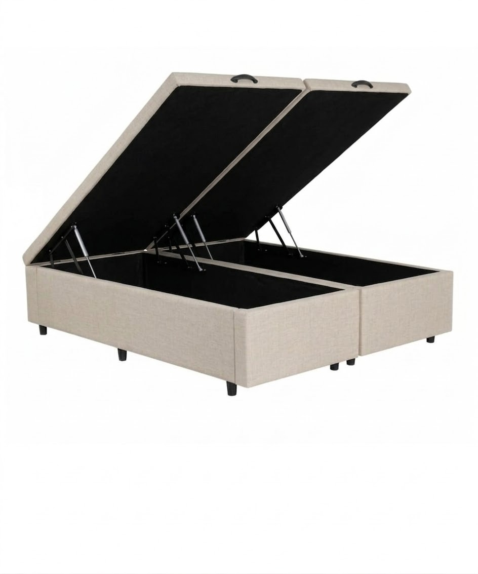 Colchón Valencia Espuma + Box Baul Brisa Beige – King - Imagen 4