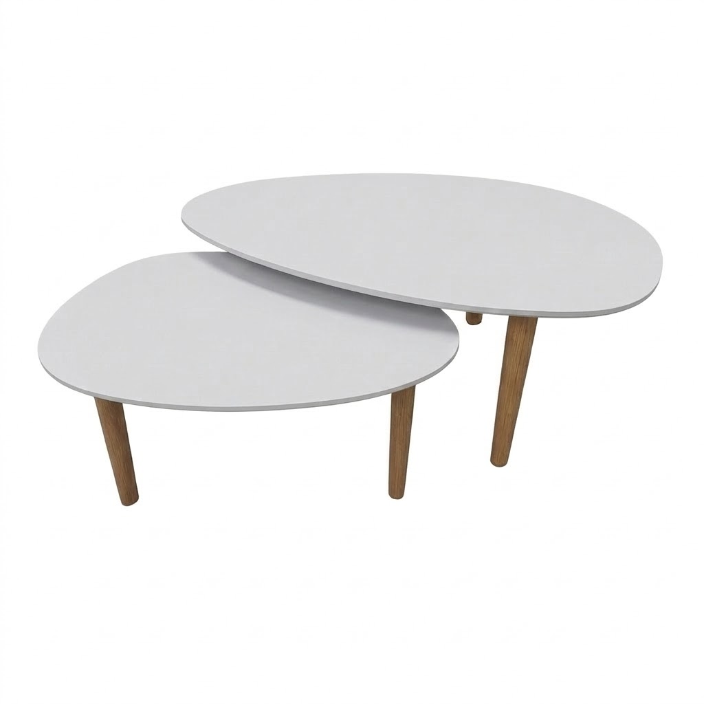 PREVENTA – Conjunto Mesa de Centro Capri – Blanco