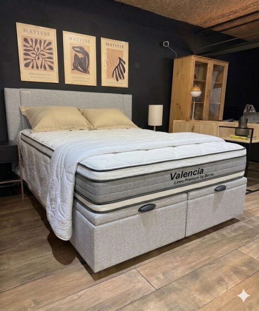 Colchón Valencia Espuma + Box Baul Brisa Gris – King - Imagen 2