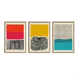 Kit 3 Cuadros – Pulso Cromático – 40 x 60