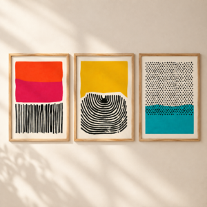 Kit 3 Cuadros – Pulso Cromático – 30 x 40