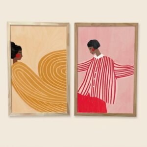 Kit 2 Cuadros – Miradas en Curva – 30 X 40