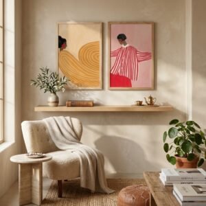 Kit 2 Cuadros – Miradas en Curva – 40 X 60