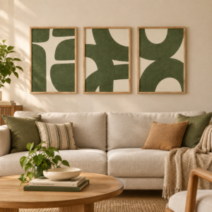Kit 3 Cuadros – Módulo Musgo – 40 x 60