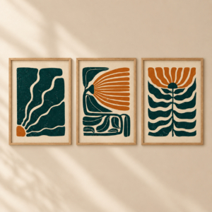 Kit 3 Cuadros – Raíces de Atardecer – 40 x 60