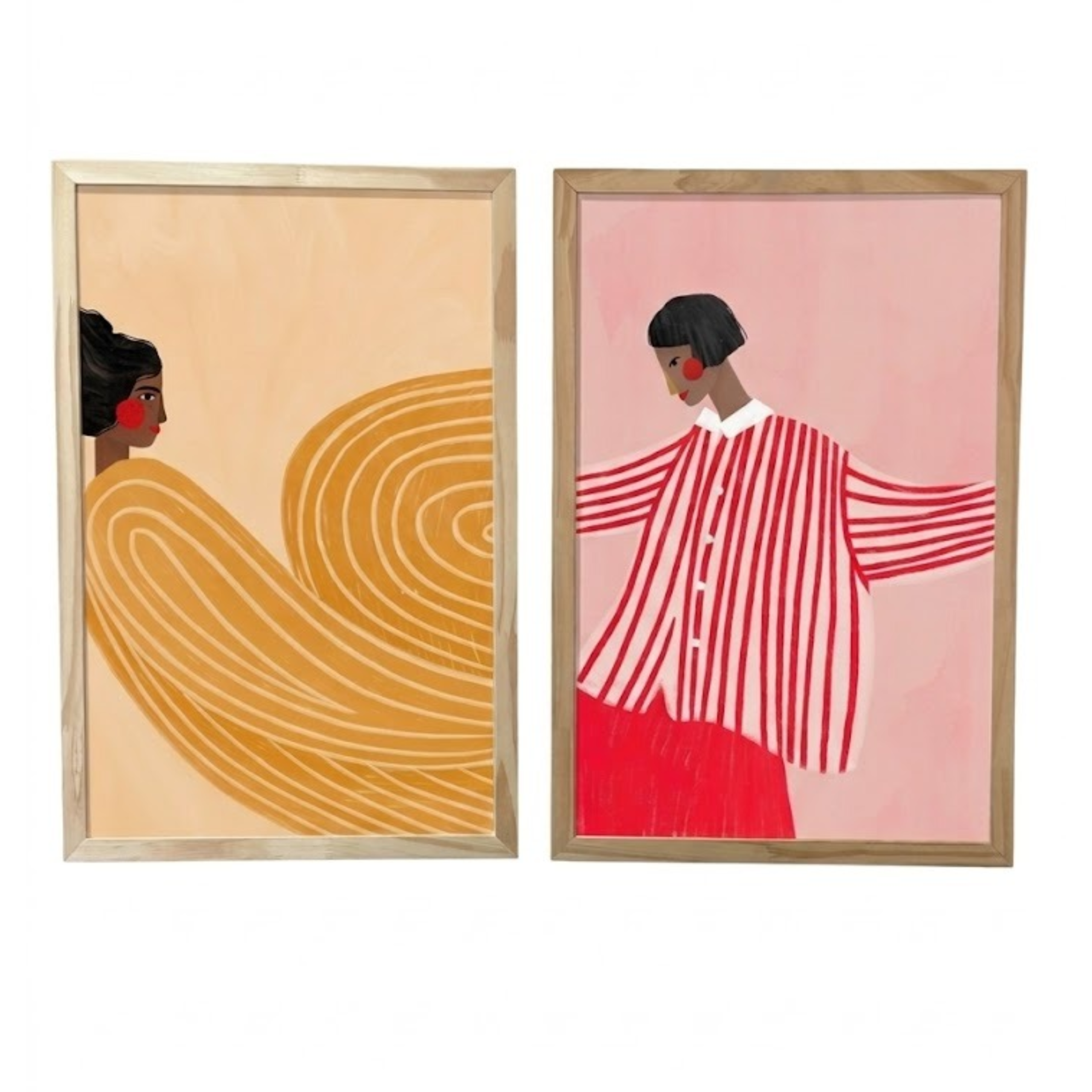 PREVENTA – Kit 2 Cuadros – Miradas en Curva – 40 X 60