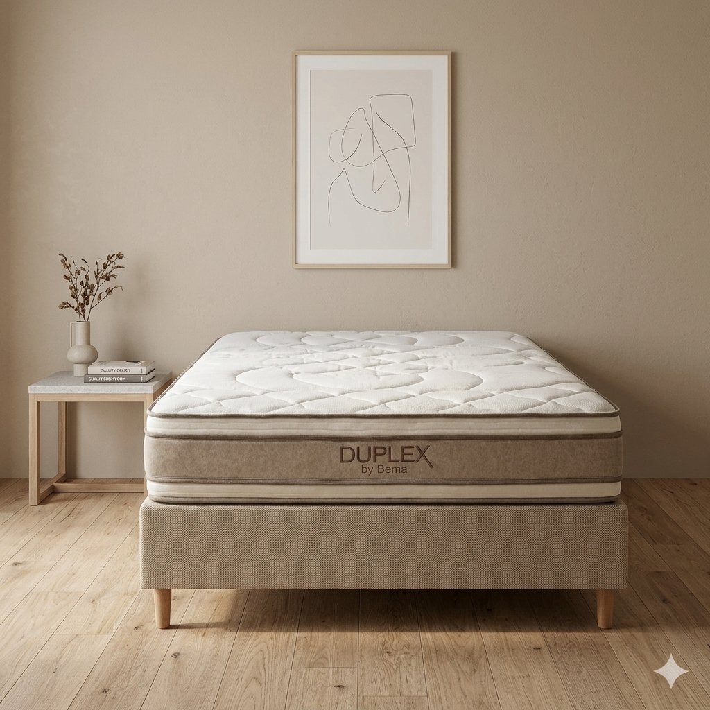 Sommier Duplex Espuma + Doble Pillow - 2 Plazas