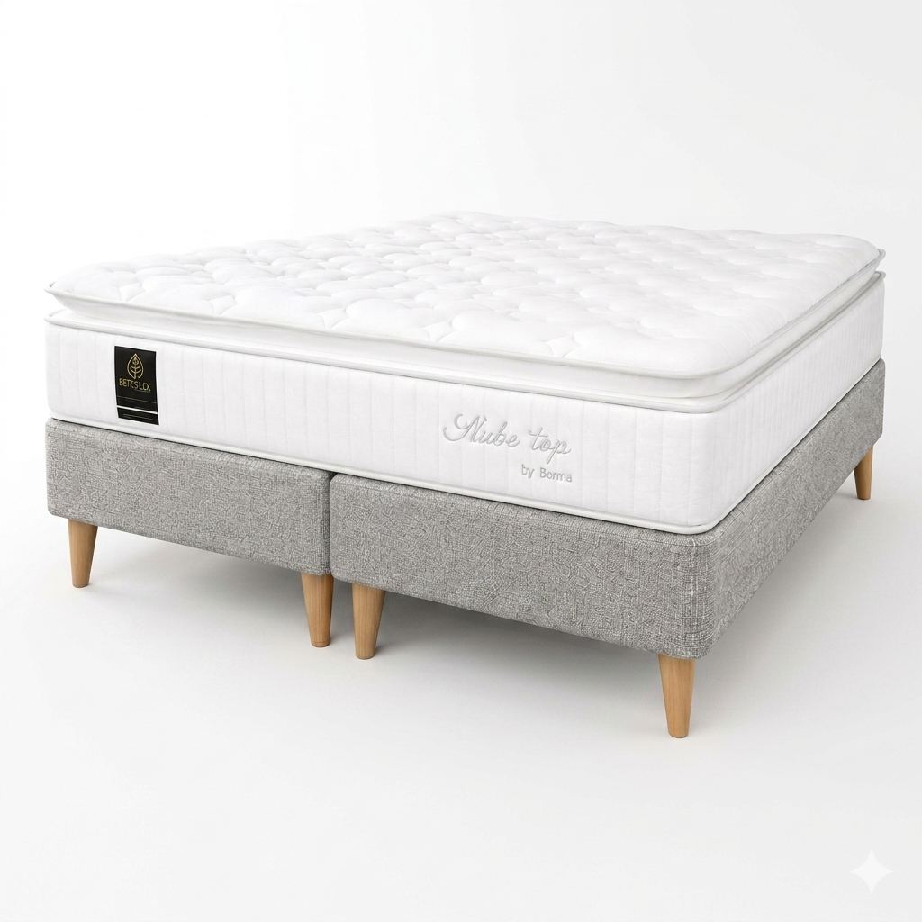 Sommier Nube Top Resortes + Pillow – Queen