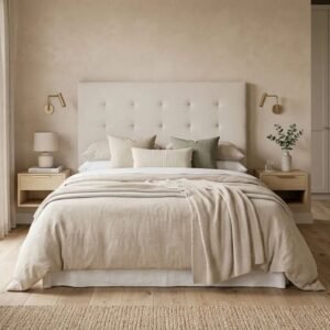 Respaldo Cleo Super King - Beige