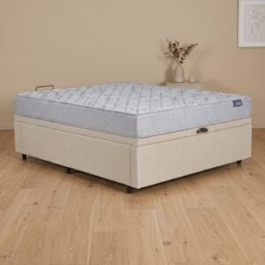 Box Baúl Leggo – Beige  + Colchón 110 Linea Dorada Espuma – 1 plaza y media