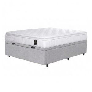 Colchón Resortes NUBE TOP - Box Baúl Leggo Gris - 2 palzas