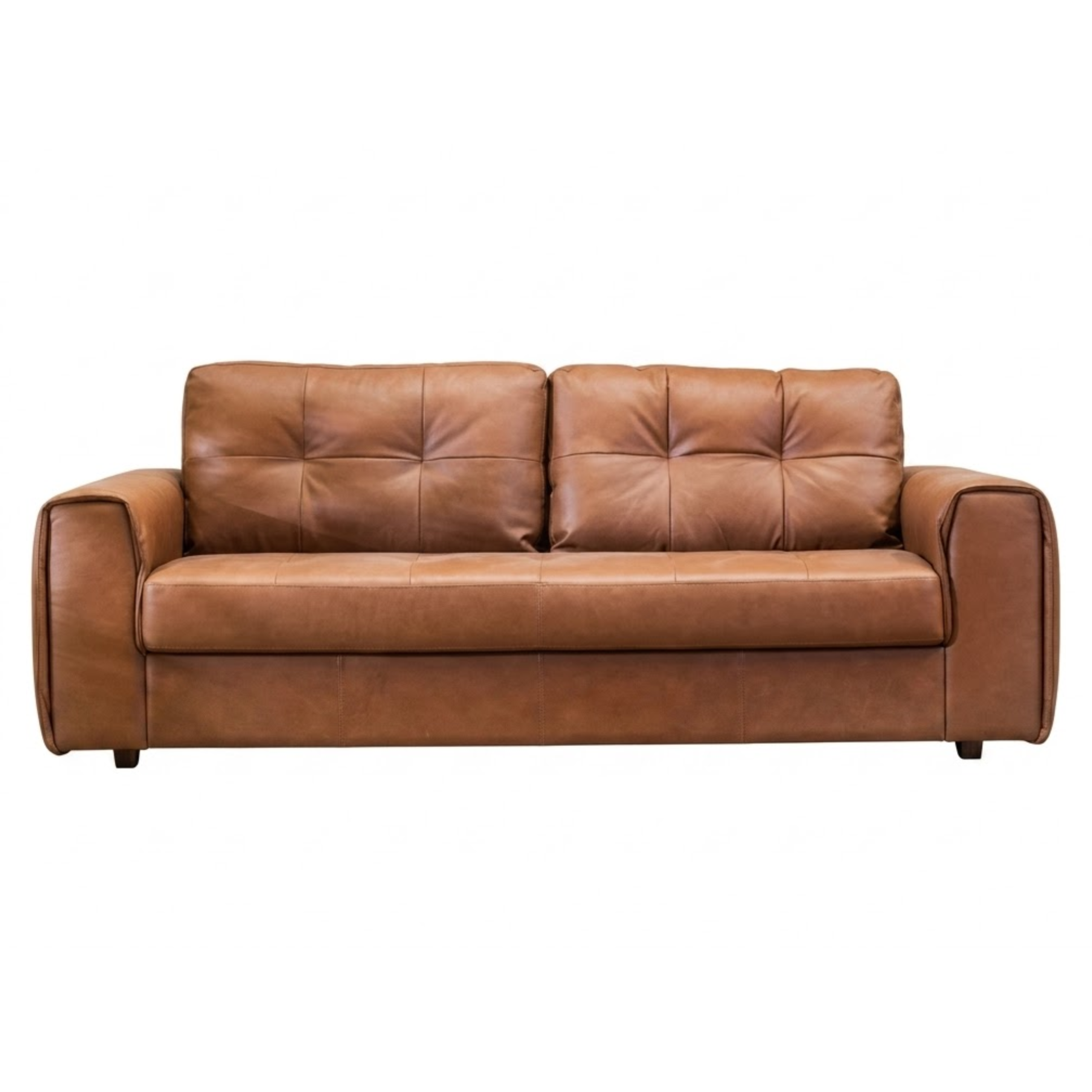 Sofá Sillón 100% Cuero - Raffaello 3 Cuerpos Amarula