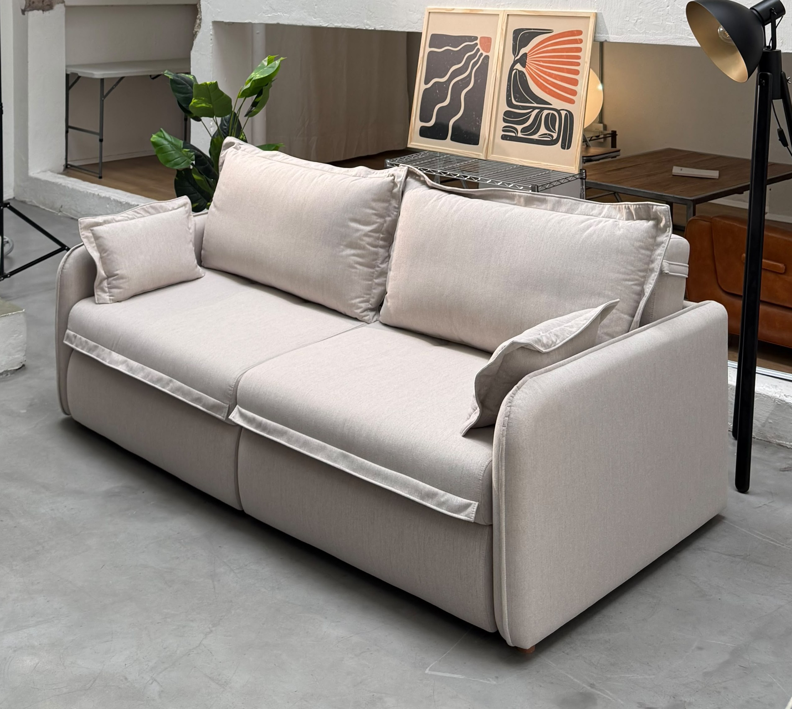 Sofá Petrópolis 3 Cuerpos (210cm) EASY CLEAN – Beige - Imagen 2