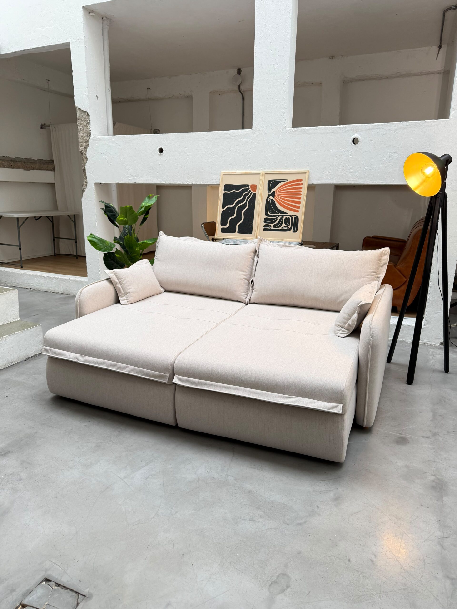 Sofá Petrópolis 3 Cuerpos (210cm) EASY CLEAN – Beige - Imagen 3