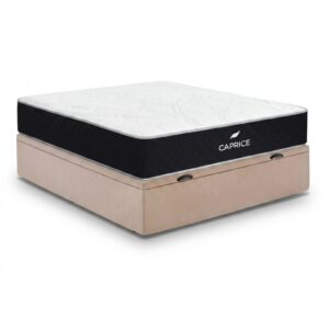 Colchón Caprice Espuma + Box Baúl Nova Beige – 2 Plazas