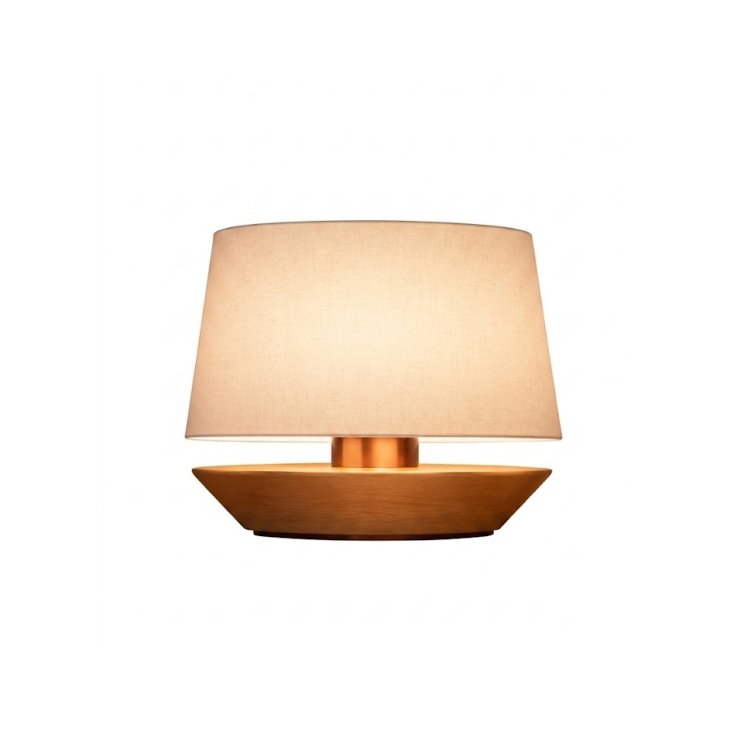 Lampara de Mesa Mini - Madera / Lino