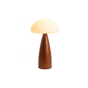 Lampara de Mesa Aura– Madera + Vidrio