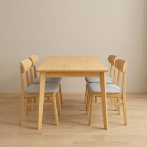 Juego de Comedor Yuvila Mesa Rectangular 110cm + 4 Sillas