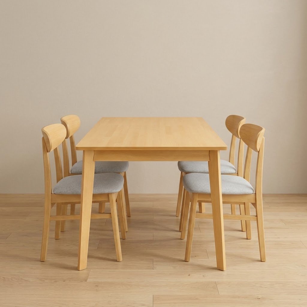 Juego de Comedor Yuvila Mesa Rectangular 110cm + 4 Sillas