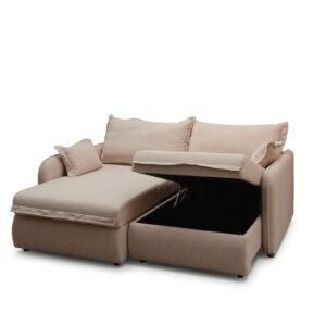 PREVENTA - Sofá Cama con Baúl Petrópolis 3 Cuerpos (210cm) EASY CLEAN – Beige