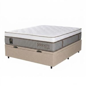 Colchón Resortes Serenity + Box Baúl Leggo  – 2 Plazas