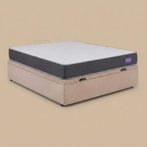 Colchón Inducol Espuma Limay (comprimido en bolsa) + Box Baul Nova Beige – 2 Plazas