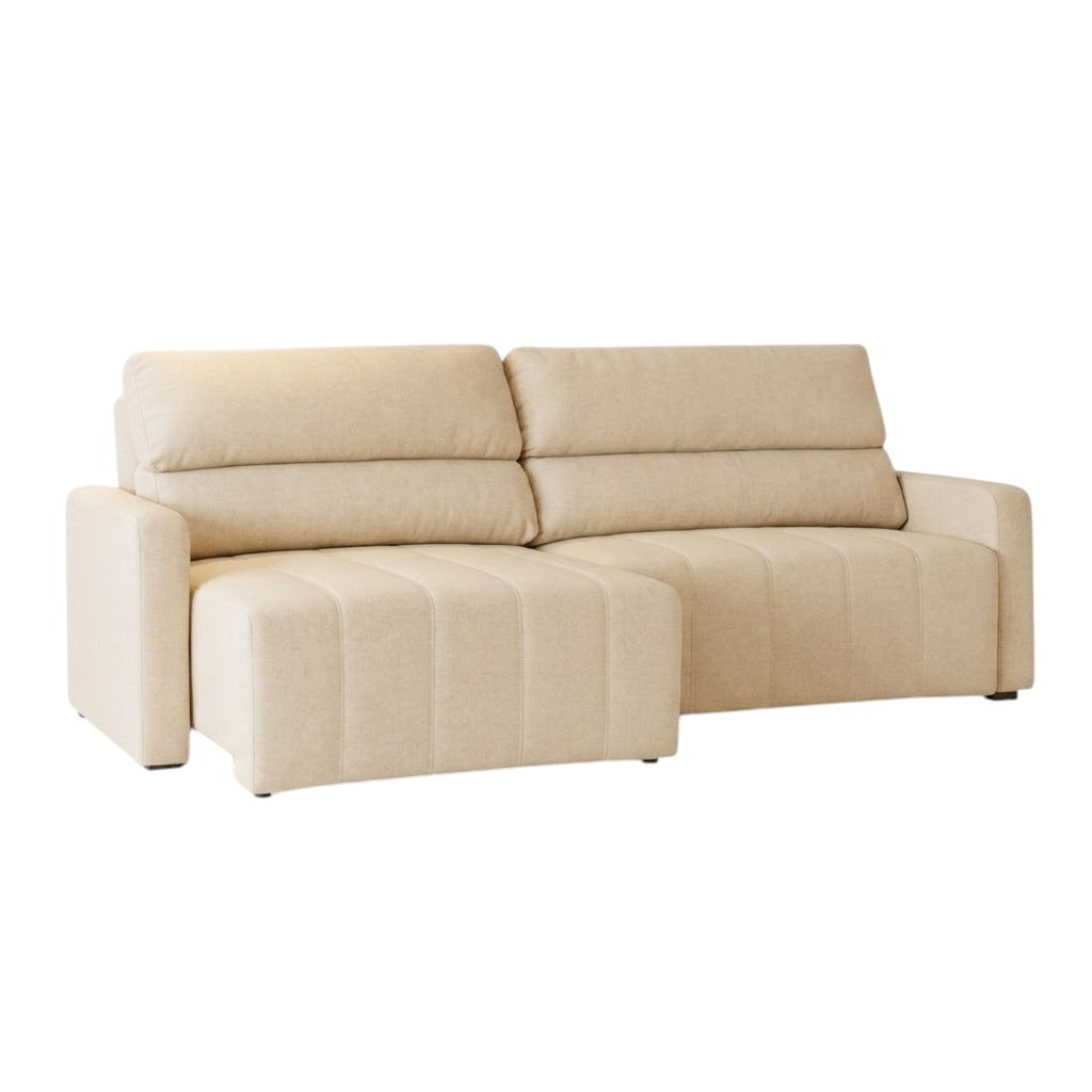 Sofá Havai Extensible Reclinable – Beige – 3 Cuerpos