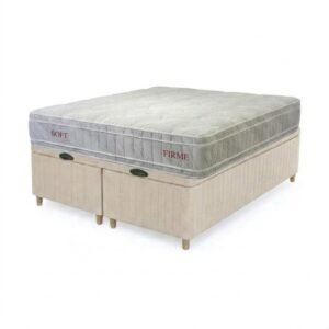 Colchón Dual Confort + Box Baul Brisa Beige – Queen