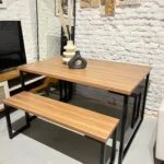 Mesa de Comedor Bissenger Nogal / Negro - Imagen 2