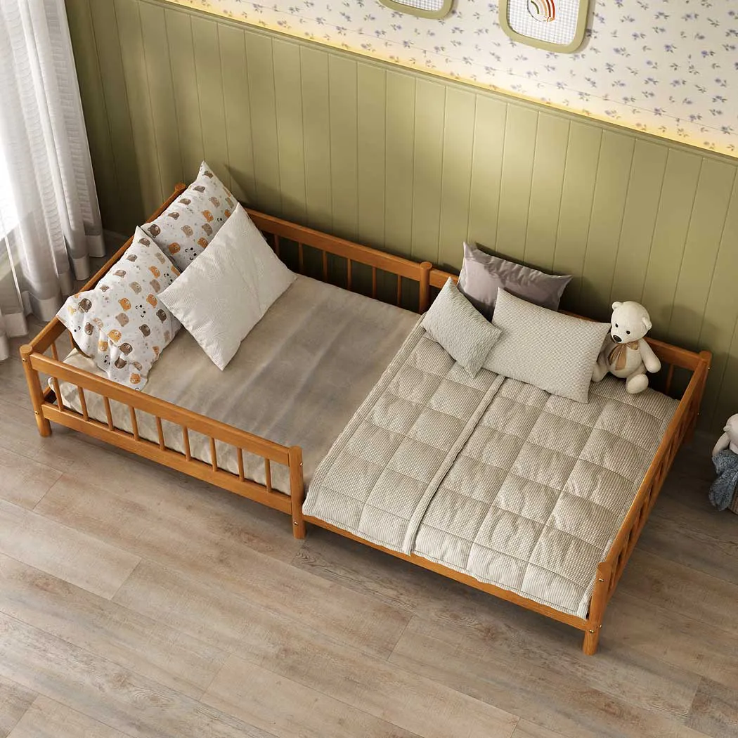 PREVENTA - Cama Montessori 90 X 190 Madera Maciza -  Dudy Caramel - Imagen 3